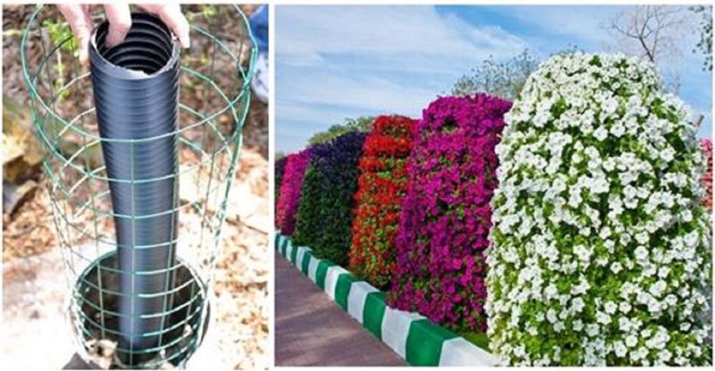 Stâlpul cu flori - Elementul pentru decorul grădinii tale. Iată cum îl poți face tu