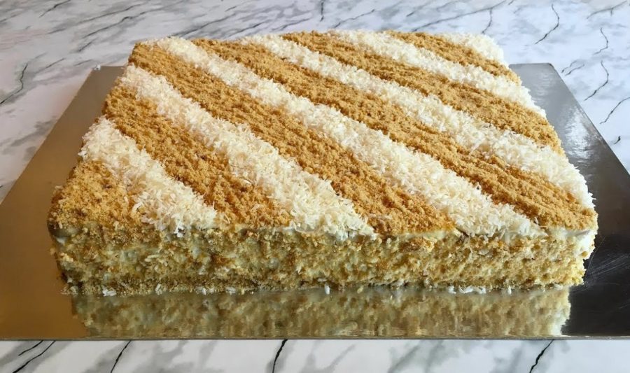 Prăjitură Verginica -  cu blat din biscuiți