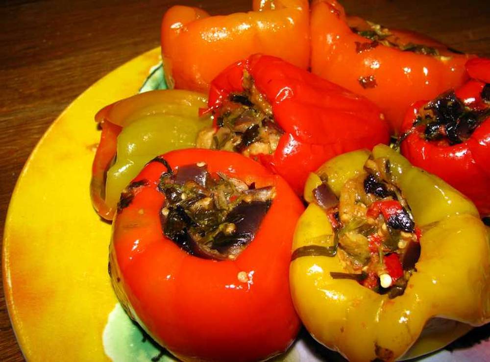Ardei umpluți cu vinete - sunt foarte buni și aromați