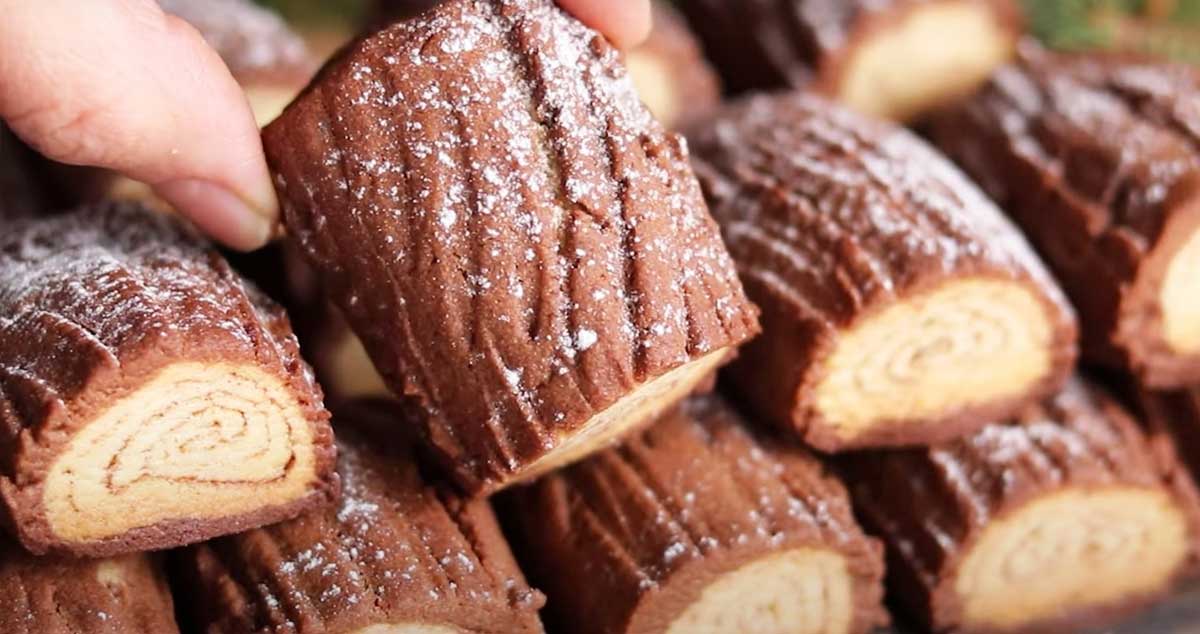 Biscuiți „Trunchi de copac” – foarte fragezi și aromați. Musafirii nu se vor sătura de mâncat!