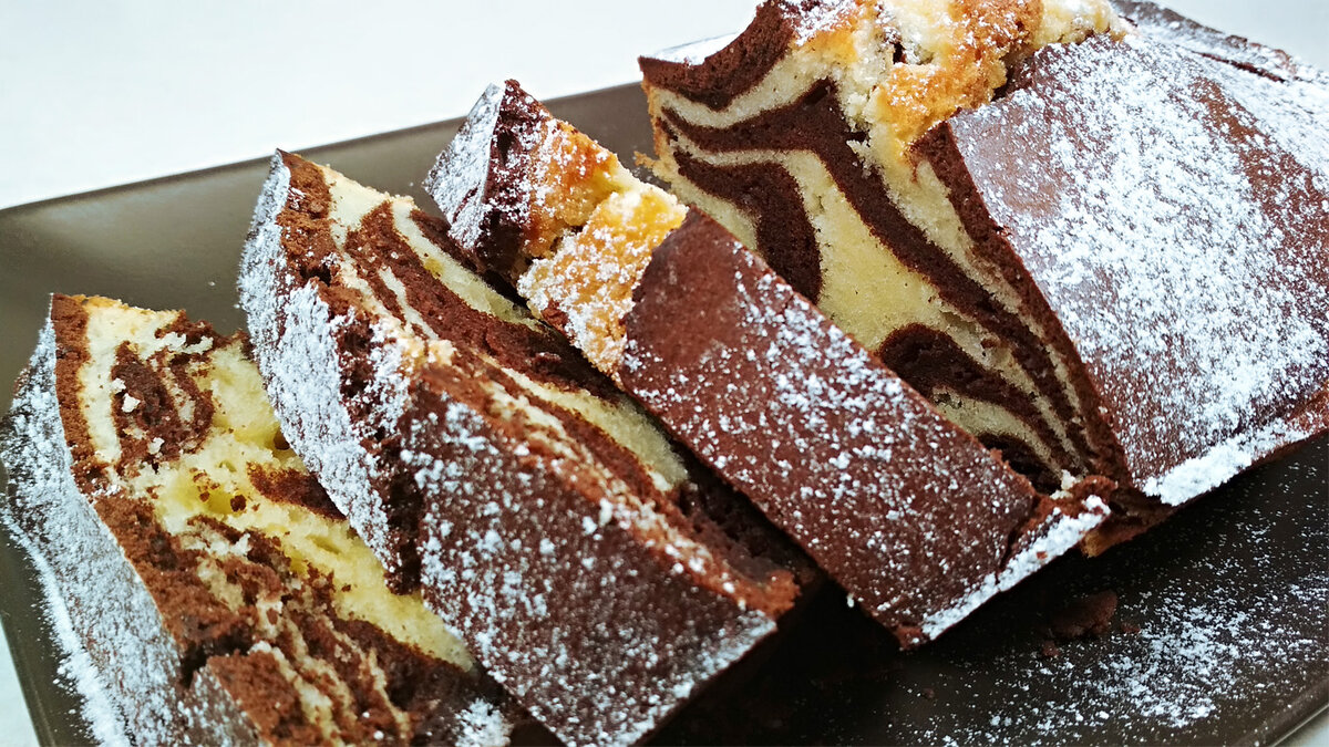 Chec marmorat - rețetă mai simplă. A ieșit la fel de frumos și delicios