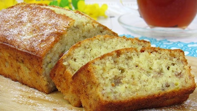 Chec de casă cu banane - Un chec moale