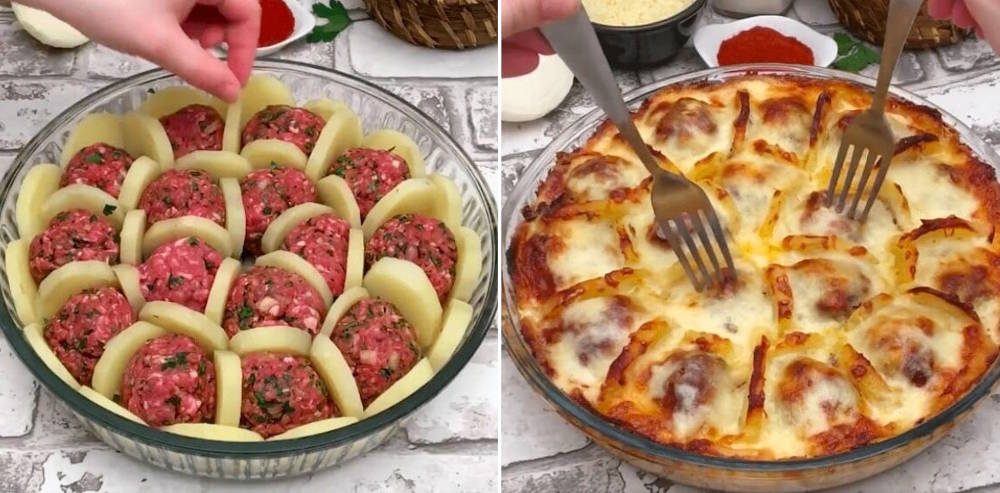 Chifteluțe cu cartofi și sos Bechamel. Nu te saturi cu o singură porție!