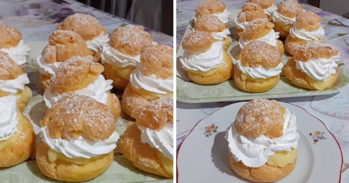 Choux cu vanilie și frișcă: Rețeta mea iese perfect de fiecare dată