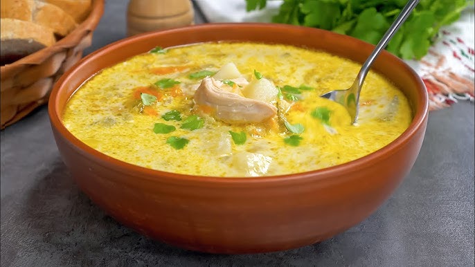 Ciorbiță de pui „A-la-grec” - Este delicioasă! Toată familia o adoră!