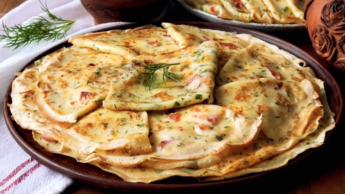 Clătite fine și delicioase cu roșii