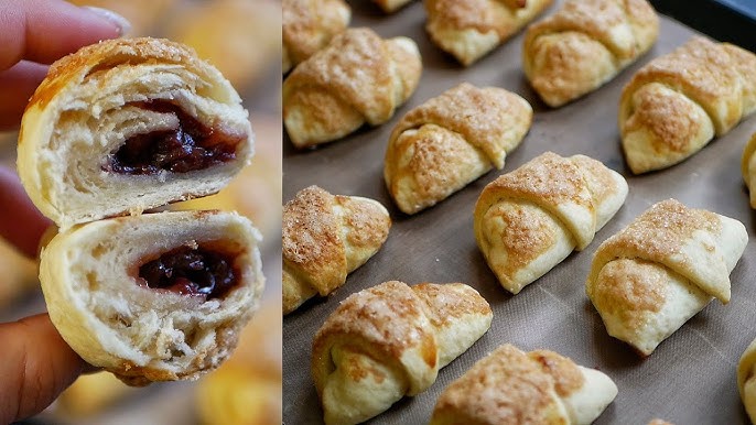 Rețetă de cornulețe cu gem - se topesc în gură