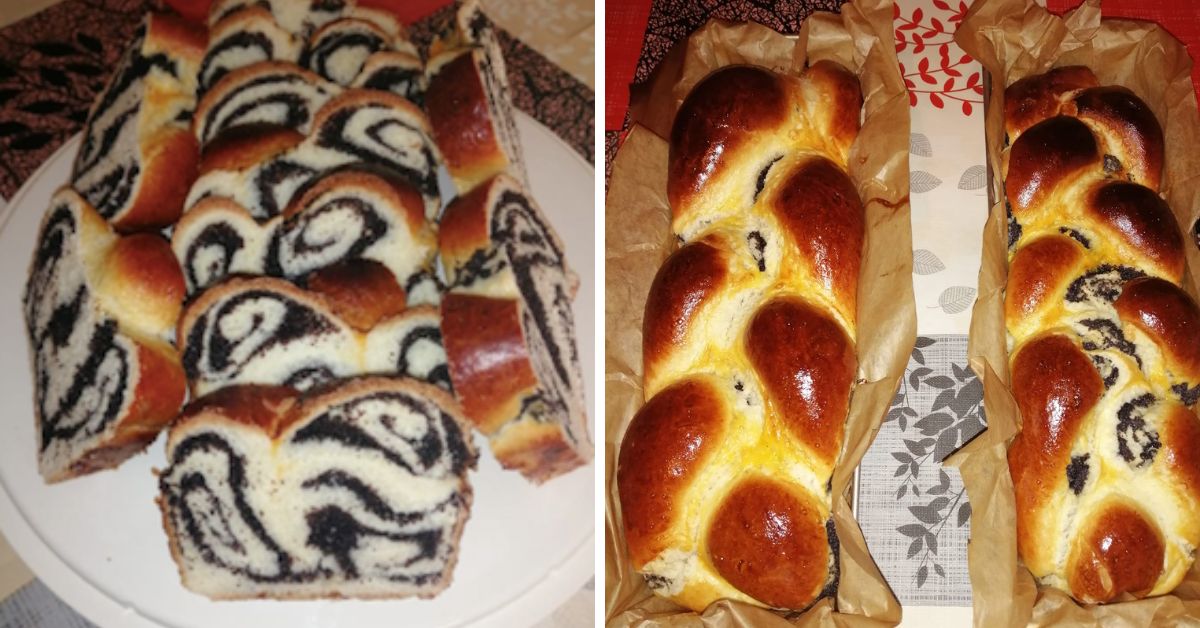 Cozonac cu nucă și cacao - gustos și foarte pufos