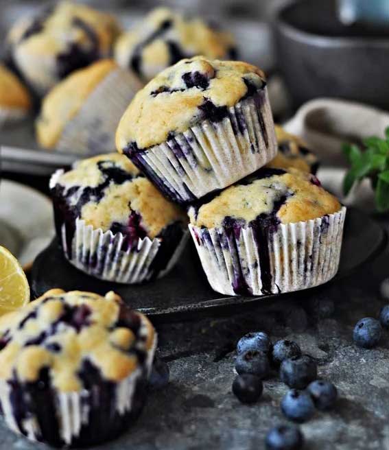 briose cu afine coaja de lamaie