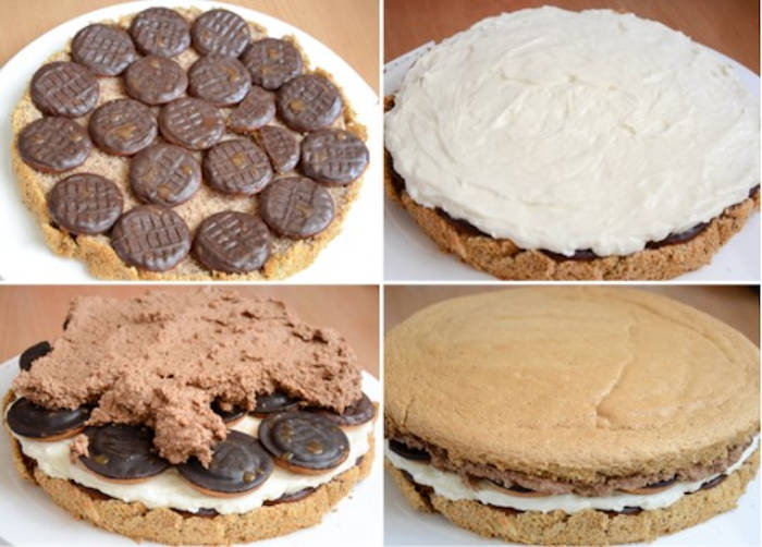 tort cu nuca si ciocolata preparare