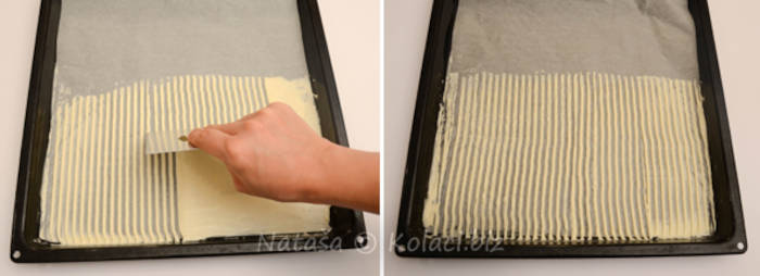 Ruladă cu ganache de ciocolată albă preparare