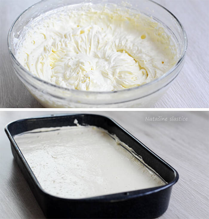 Prajitura fara coacere preparare crema