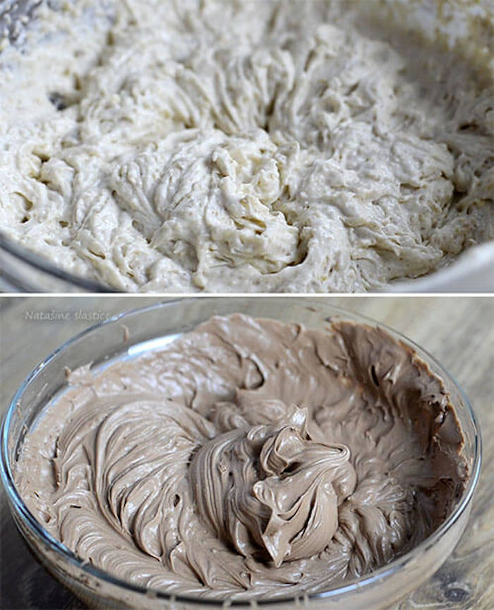 Prăjitură cu cremă de ciocolată și nuci crema