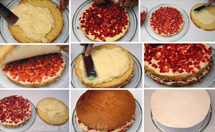 tort cu capsuni preparare