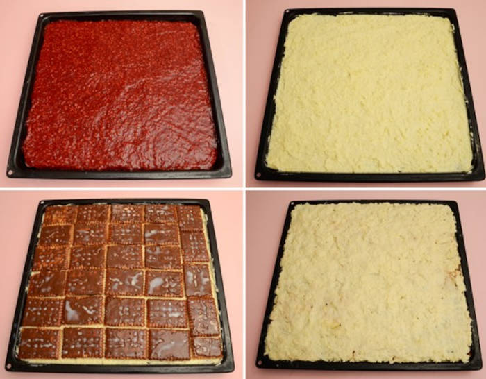 Prăjitură cu zmeură și cremă de vanilie mod preparare