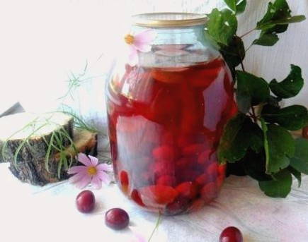 Compot de prună roșie cu portocale pentru iarnă