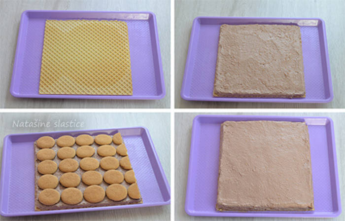 Prăjitură cu cremă și glazură de ciocolată preparare