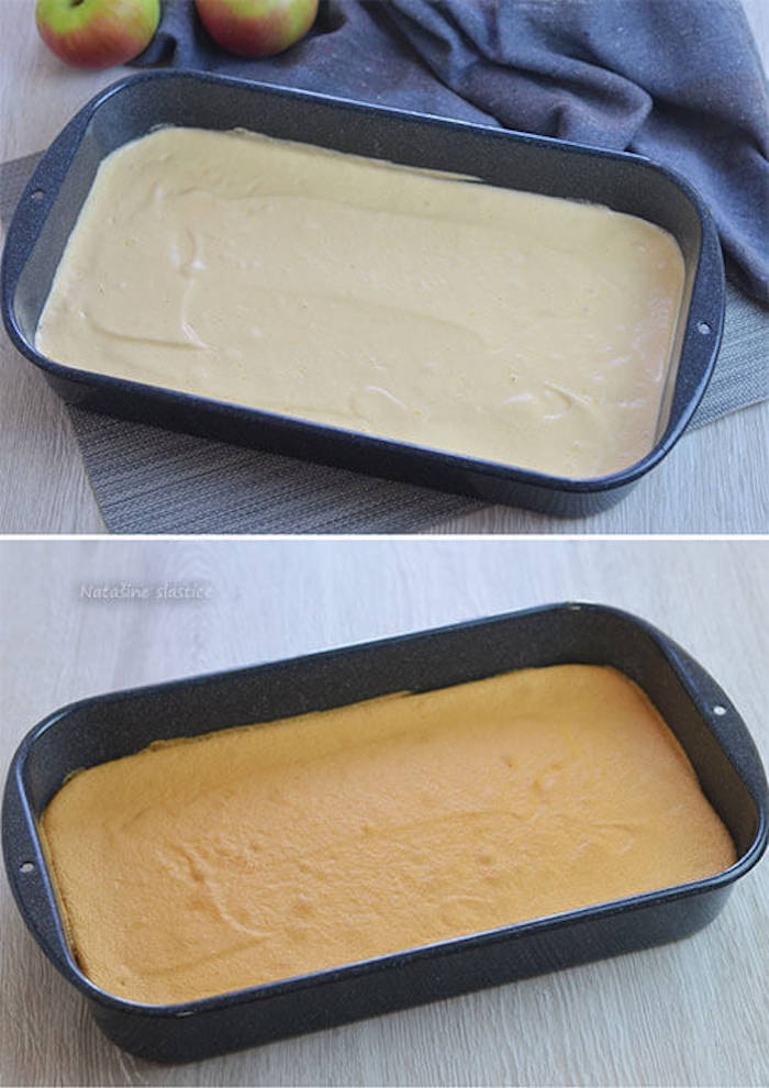 Prăjitură cu mere și frișcă blat