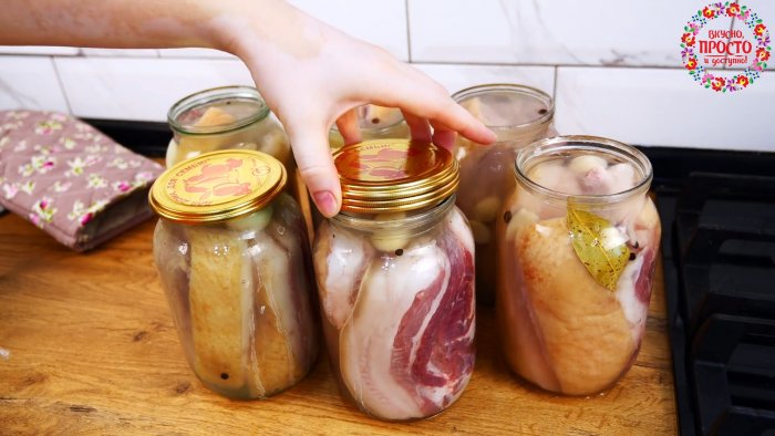 Закуска на все случаи жизни Невероятно вкусный рецепт консервированного сала в рассоле