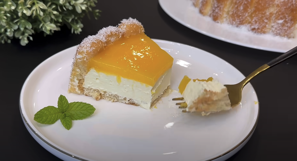 Desert de pișcoturi cu cremă de smântână și portocale