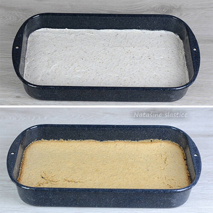 Prăjitură cu blat de nucă și cremă de ciocolată blat nuca