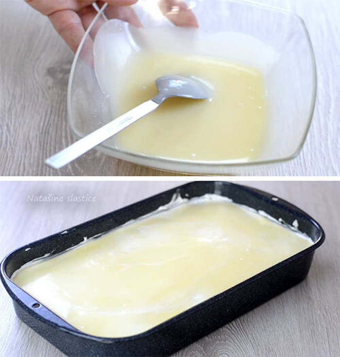 Prajitura fara coacere preparare glazura