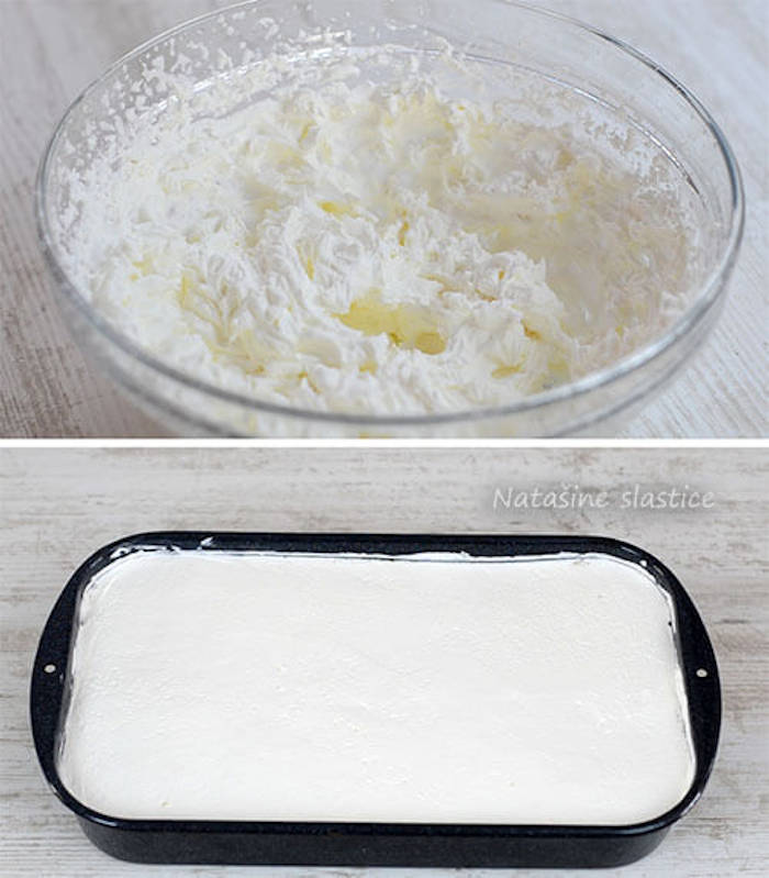 Prajitura cu biscuiti și budinca preparare frisca