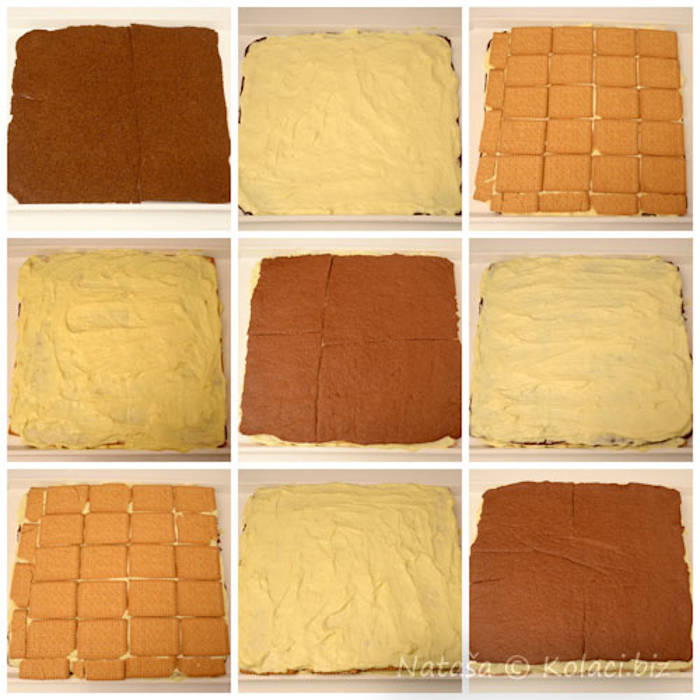 Prăjitură cu biscuiți și cremă de vanilie ingrediente