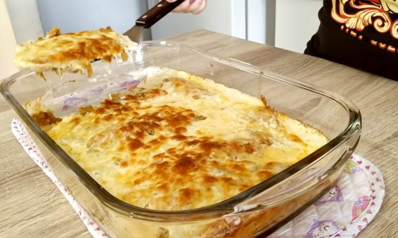 Peste cu sos la cuptor