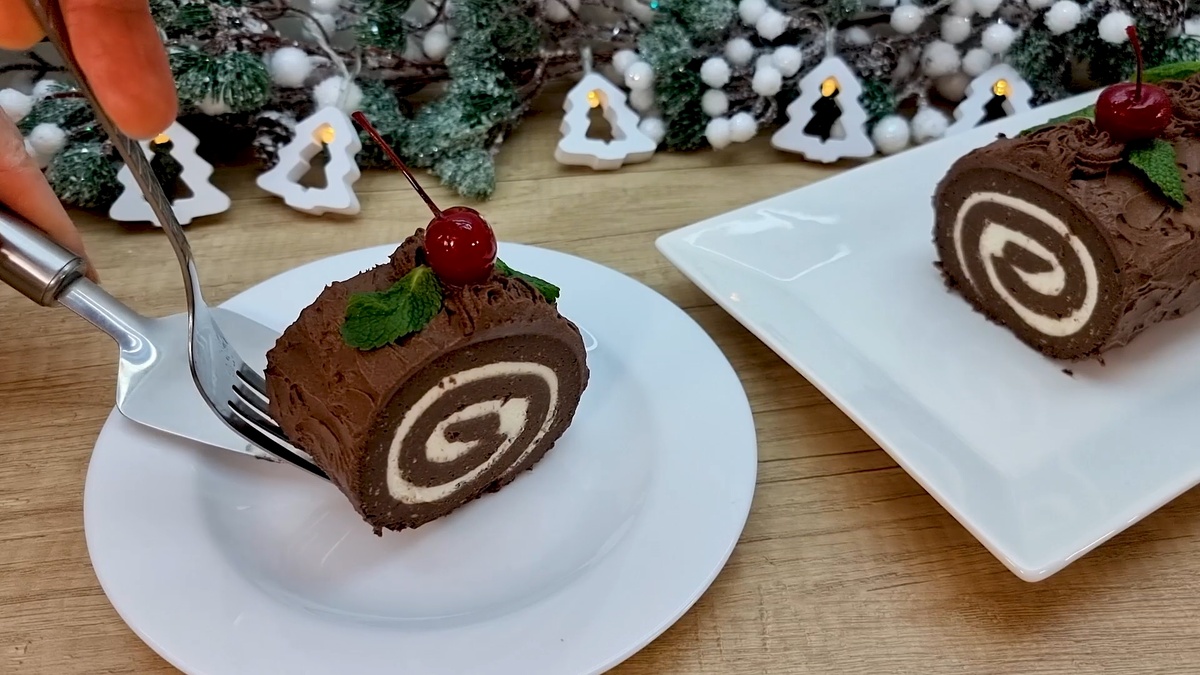 Ruladă fără coacere - servire