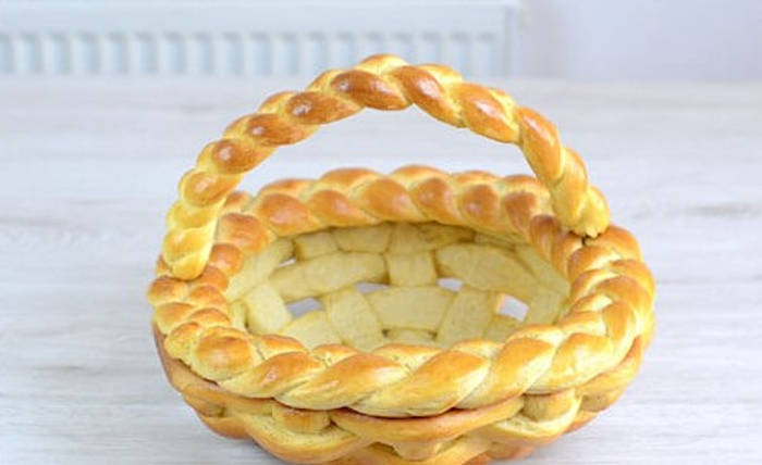 Coș din aluat comestibil preparare
