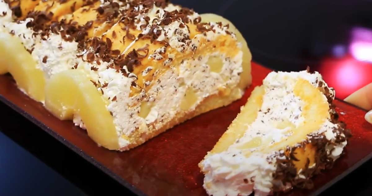 Desert cu Ananas și Pișcoturi – Fără Coacere