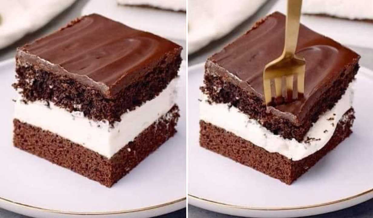 Prăjitura Doinița - Un deliciu PUFOS cu LAPTE CONDENSAT și CIOCOLATĂ