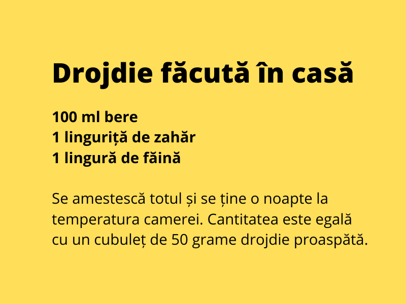 Drojdie naturală făcută în casă