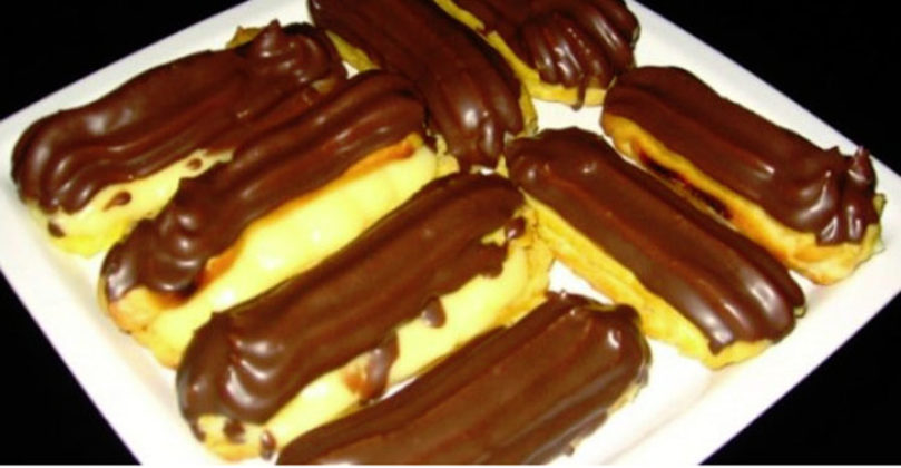 Eclere cu vanilie și ciocolată. Atât de bune încât poți să juri că au fost făcute de un profesionist