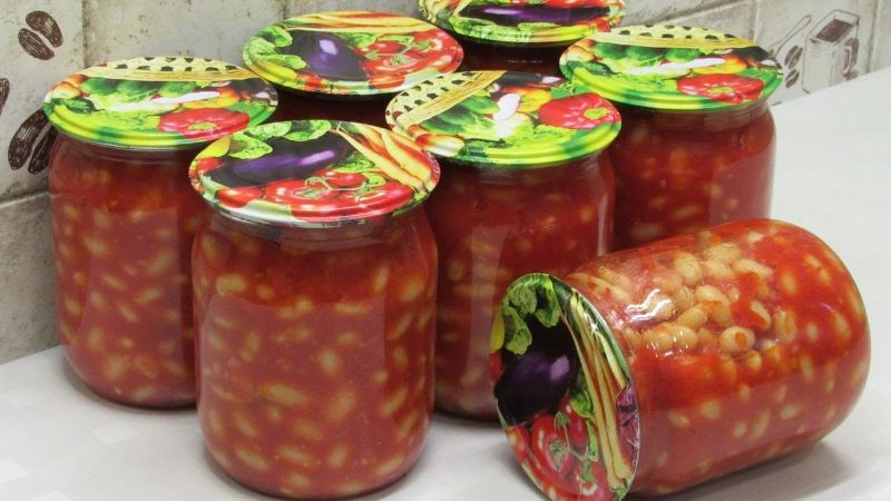 Fasole albă la borcan
