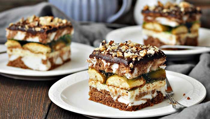 Prăjitură cu cremă de vanilie