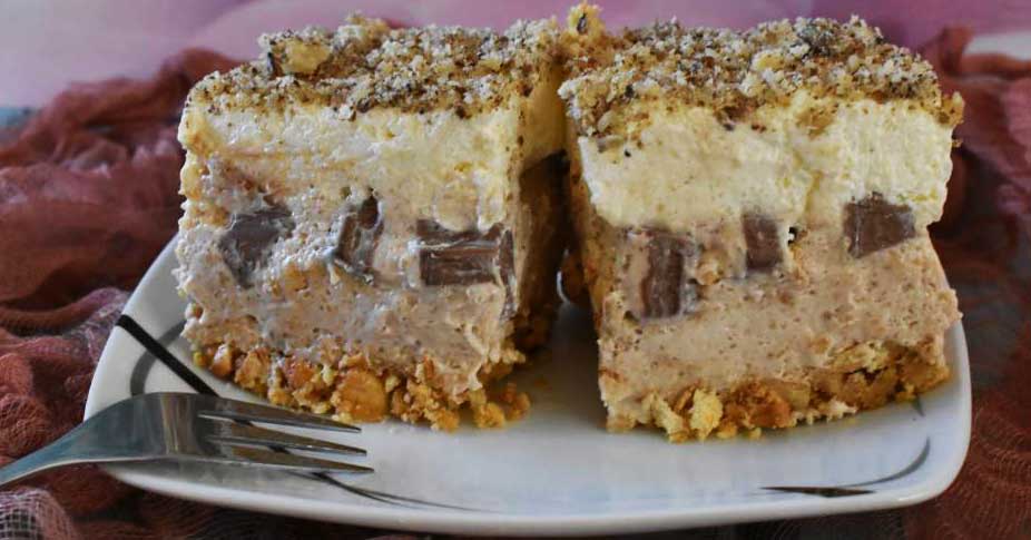Prăjitură cu cremă de mascarpone și ciocolată Kinder - toți copiii iubesc acest desert!