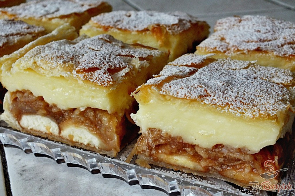 Foietaj cu mere și budincă - un desert aromat