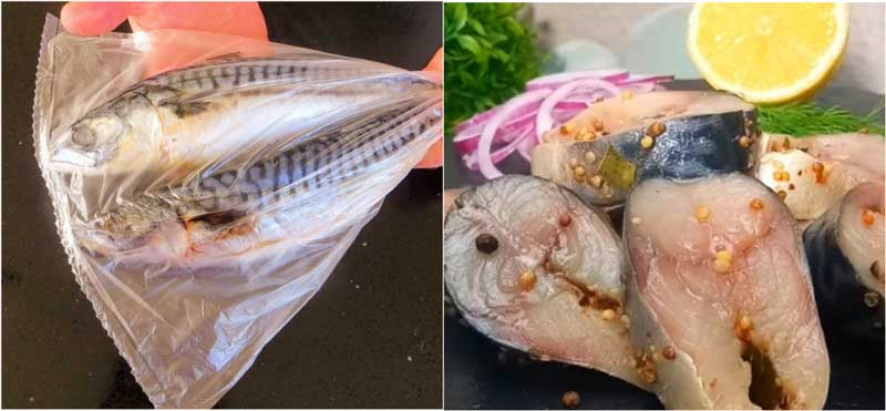 Macrou marinat în pungă: fraged și gustos