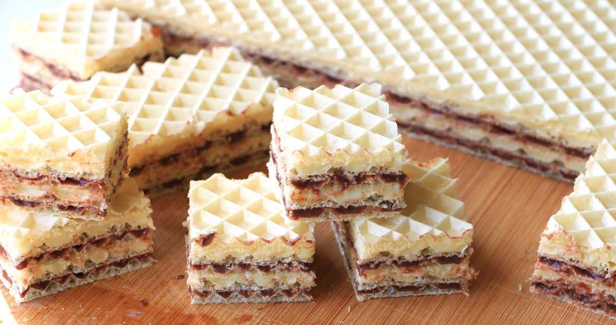 Napolitane cu cacao și lapte praf