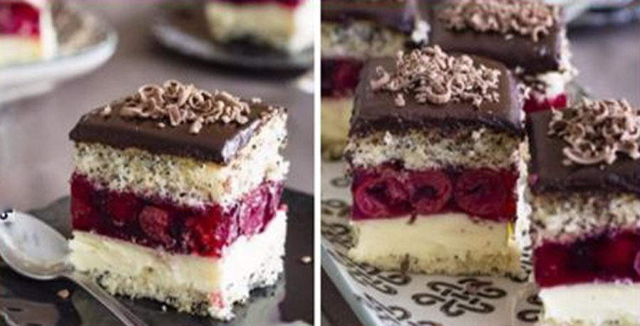 Prăjitura „Vis de vișine” - Prăjitură din pandișpan moale