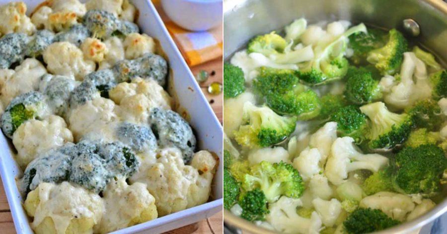 Brocoli și conopidă la cuptor - Un mix genial