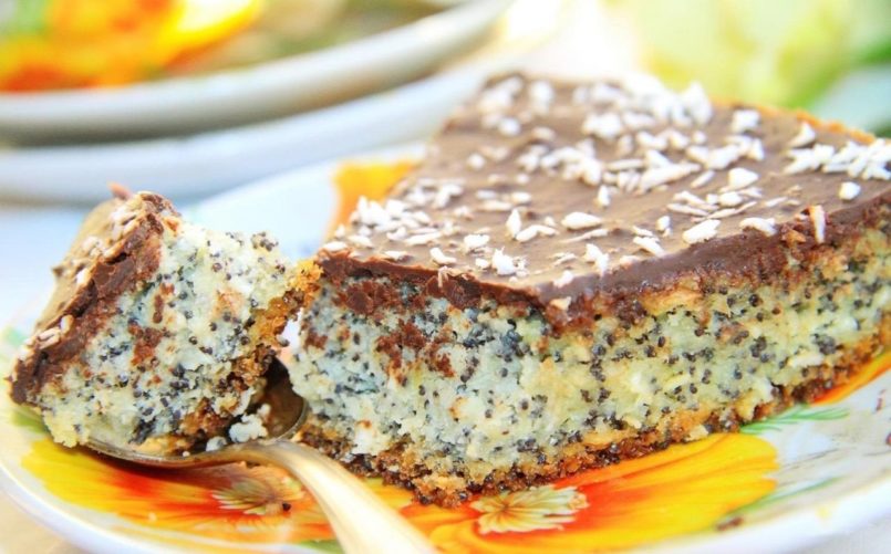 Prăjitură delicioasă cu mac și fulgi de cocos + aromă de lămâie