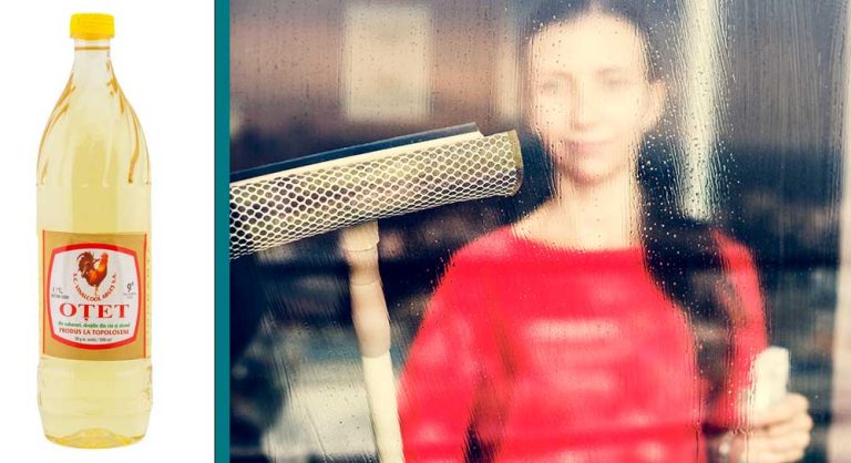 Șterge geamurile cu sare dizolvată în oțet alb. Dacă știam de soluția asta