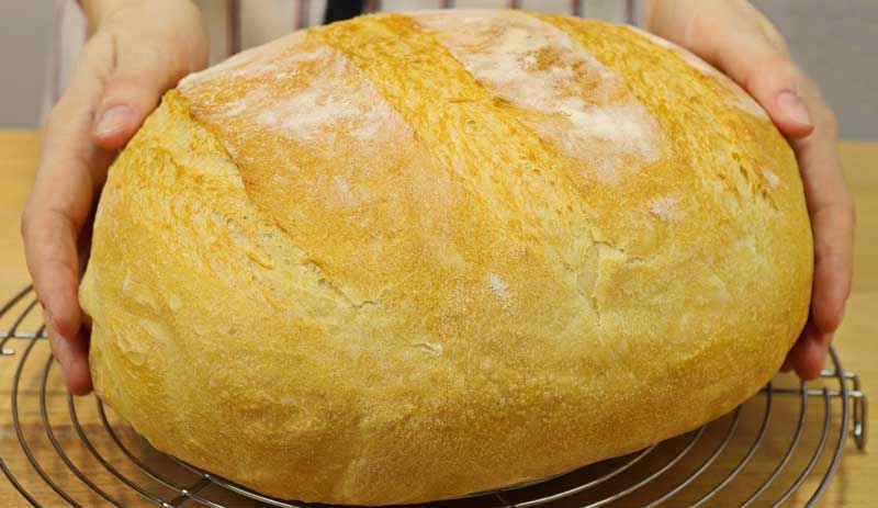 Pâine pufoasă de casă - Mi-a ieșit din prima încercare! Priviți cât de bine arată! 100% naturală