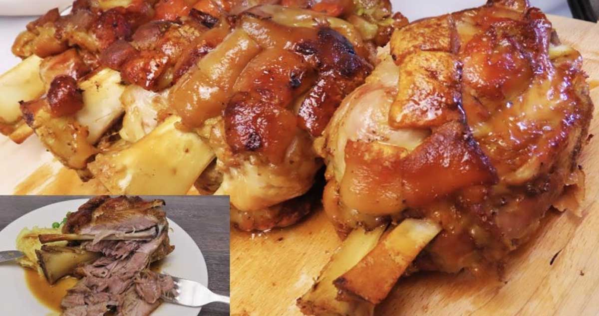 Picior de porc la cuptor cu sos de bere: iese o carne atât de fragedă și suculentă!