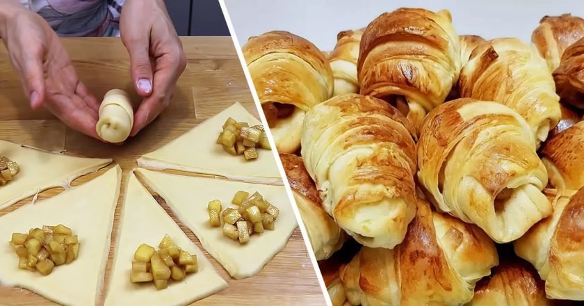 Croissante cu mere și scorțișoară: super pufoase și aromate