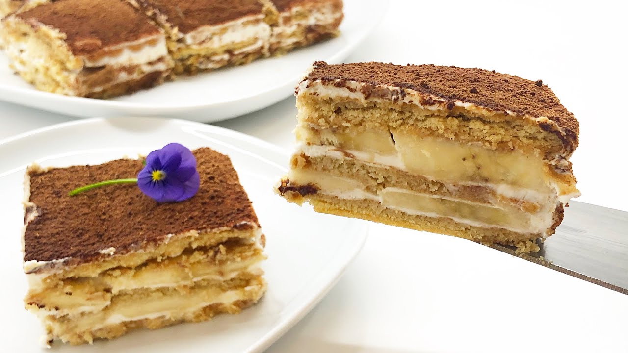 Tort fără coacere cu biscuiți și banane - Rețetă delicioasă potrivită pentru orice ocazie