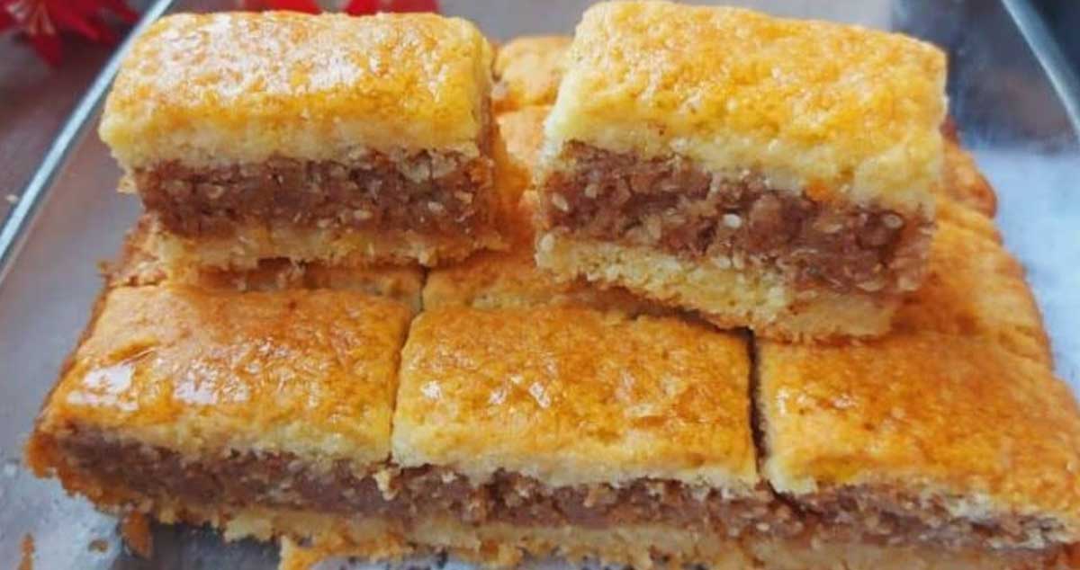 Prăjitură cu nuci și blat fraged - desert de sărbătoare